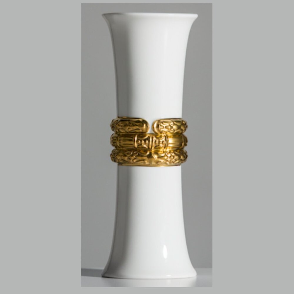 【2MK】$280 Katy Briscoe Bud Vase 24K Gold Plated